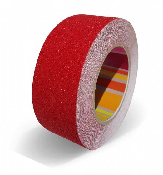 סרט נדבק למניעת החלקה - אדום 10m × 5 cm