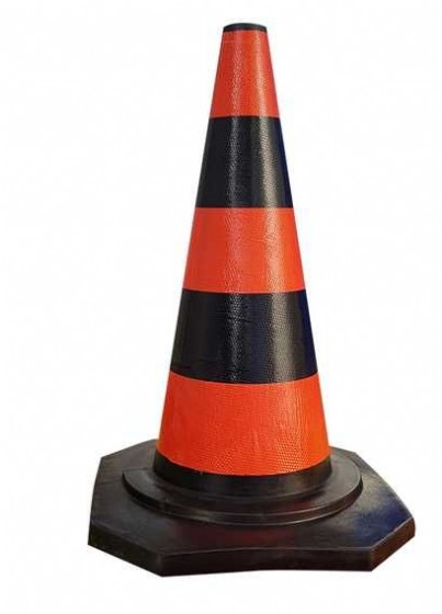 קונוס כביש מחזיר אור מגומי 75 cm