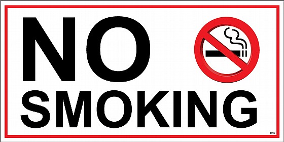 NO SMOKING 15X30 CM