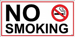 NO SMOKING 15X30 CM