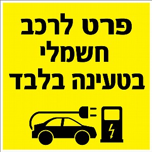 פרט לרכב חשמלי בטעינה בלבד 60 × 60 cm פרט לרכב חשמלי בטעינה בלבד 60 × 60 cm
